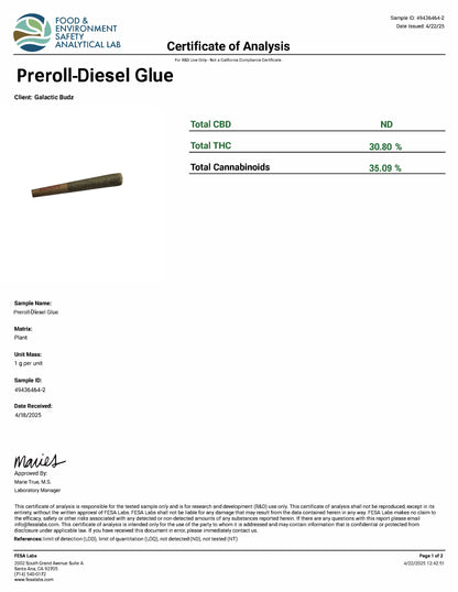 PREROLL- DIESEL GLUE